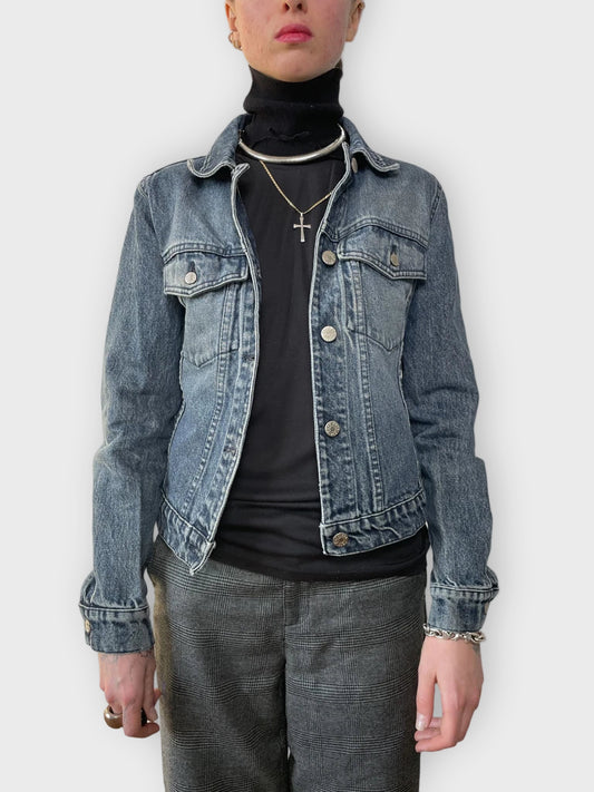 front view, Patrizia Pepe Jeans Jacket, vintage Y2K second hand piece