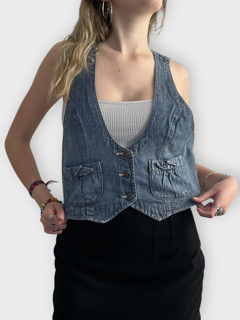 blue loops – y2k denim corsage 2 (XL)