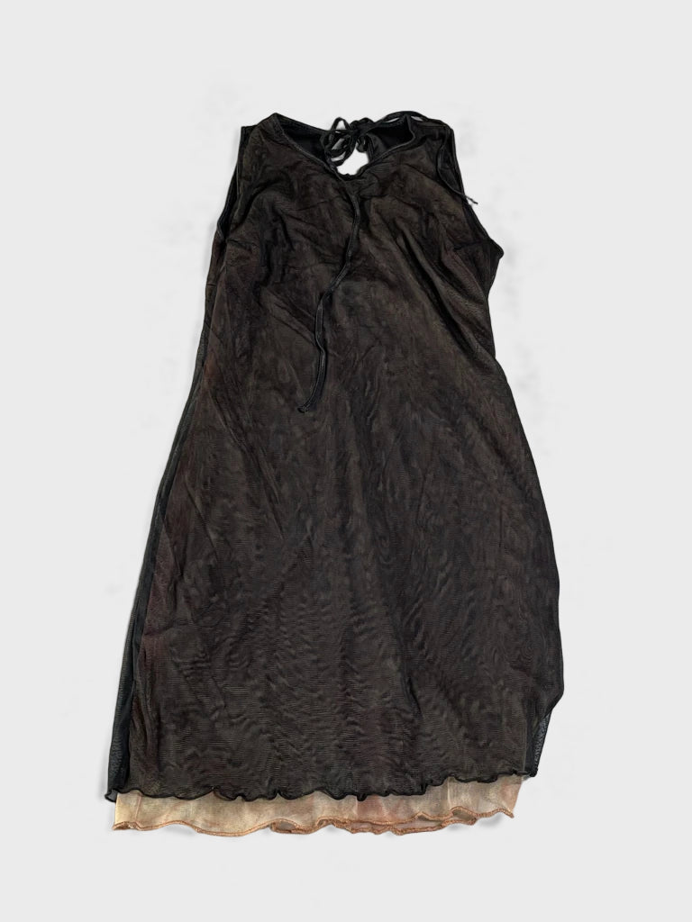 detail view, black dress, vintage Y2K second hand piece, image 4