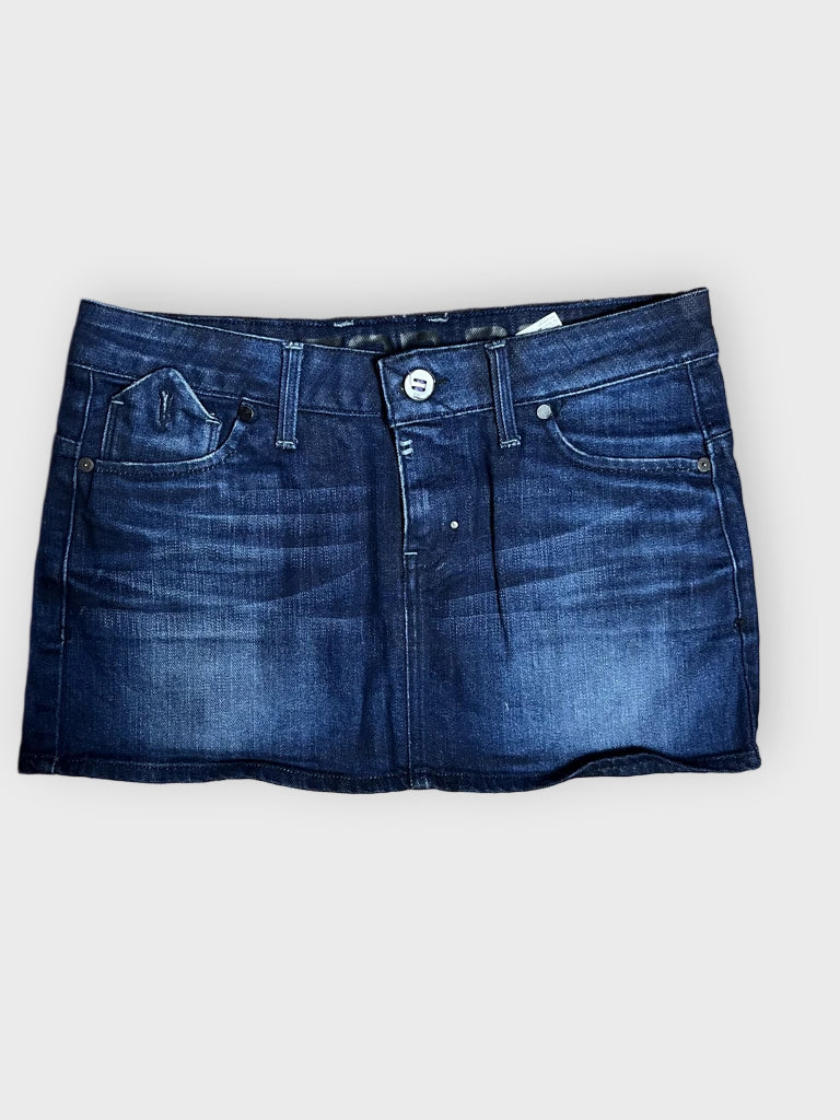 detail view, G-Starraw Blue Denim Skirt, vintage Y2K second hand piece, image 6