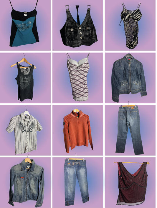 front view, 2000s womens vinted resell bulk 141 y2k Pieces (€3.44 Ø), vintage Y2K second hand piece
