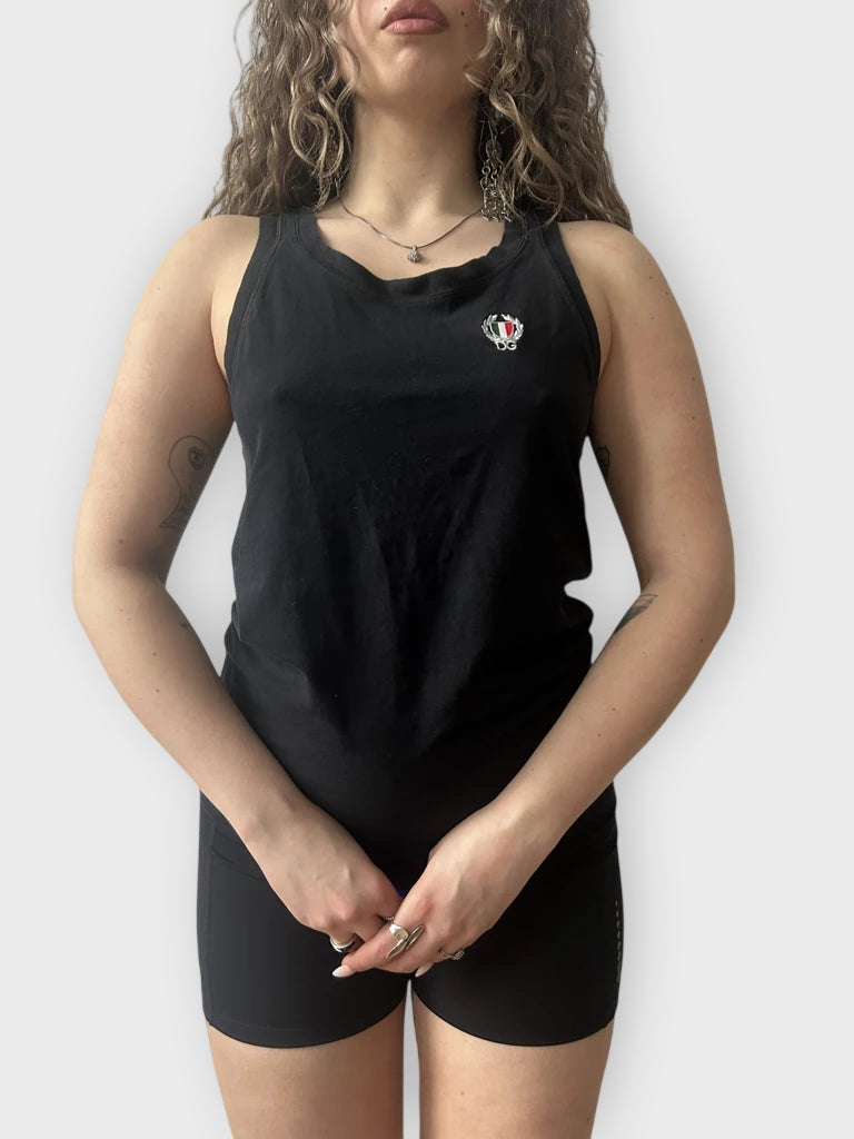 front view, Dolce & Gabbana D&G 2000s Tank Top, vintage Y2K second hand piece