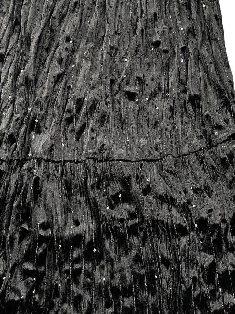 detail view, Miorasol Black Midi Skirt, vintage Y2K second hand piece, image 4