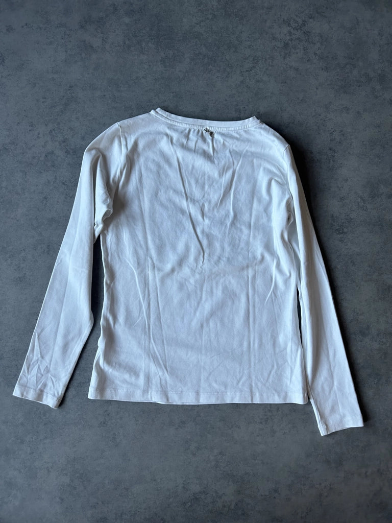 Y2K White Long Sleeve Top (XXL)