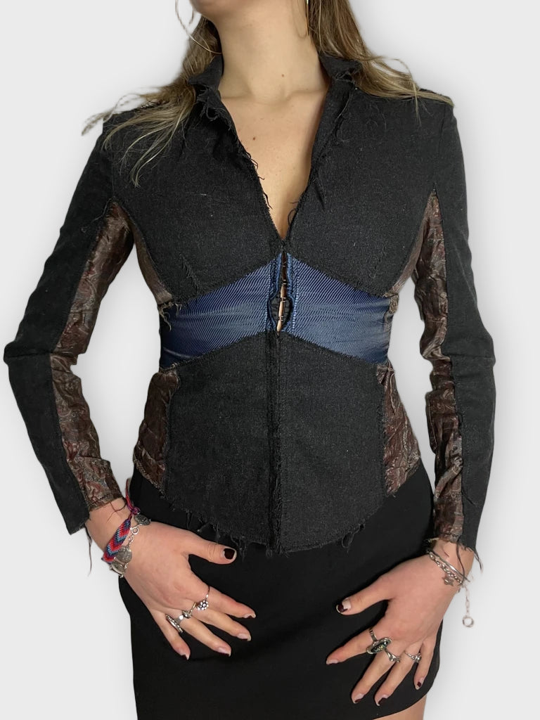 front view, Per Chi Long-Sleeve Jacket, vintage Y2K second hand piece