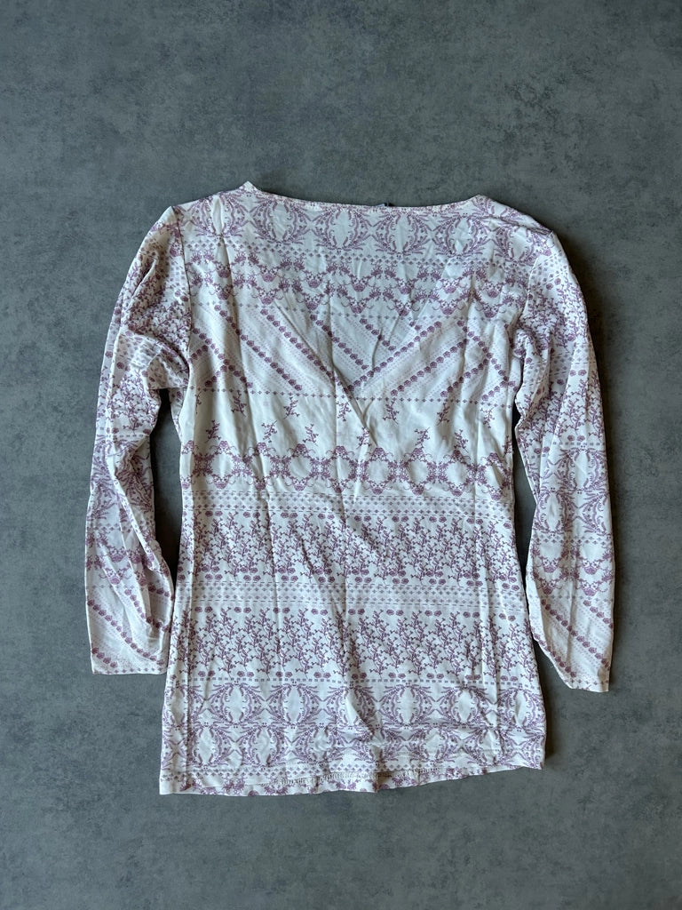 detail view, Motivi Y2K Pink Sleeve Top, vintage Y2K second hand piece, image 7