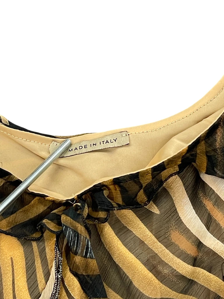 detail view, Made in Italy Tiger Pattern Dress, vintage Y2K second hand piece