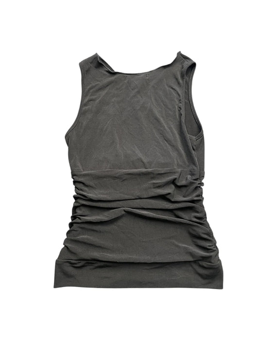 back view, Sally Miller Simple Black Fitted Top, vintage Y2K second hand piece