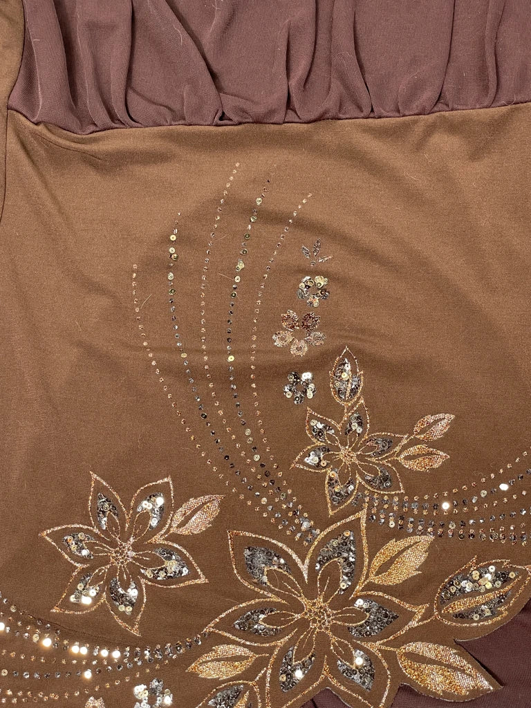 detail view, Cute Girl Floral Spark Top, vintage Y2K second hand piece, image 4