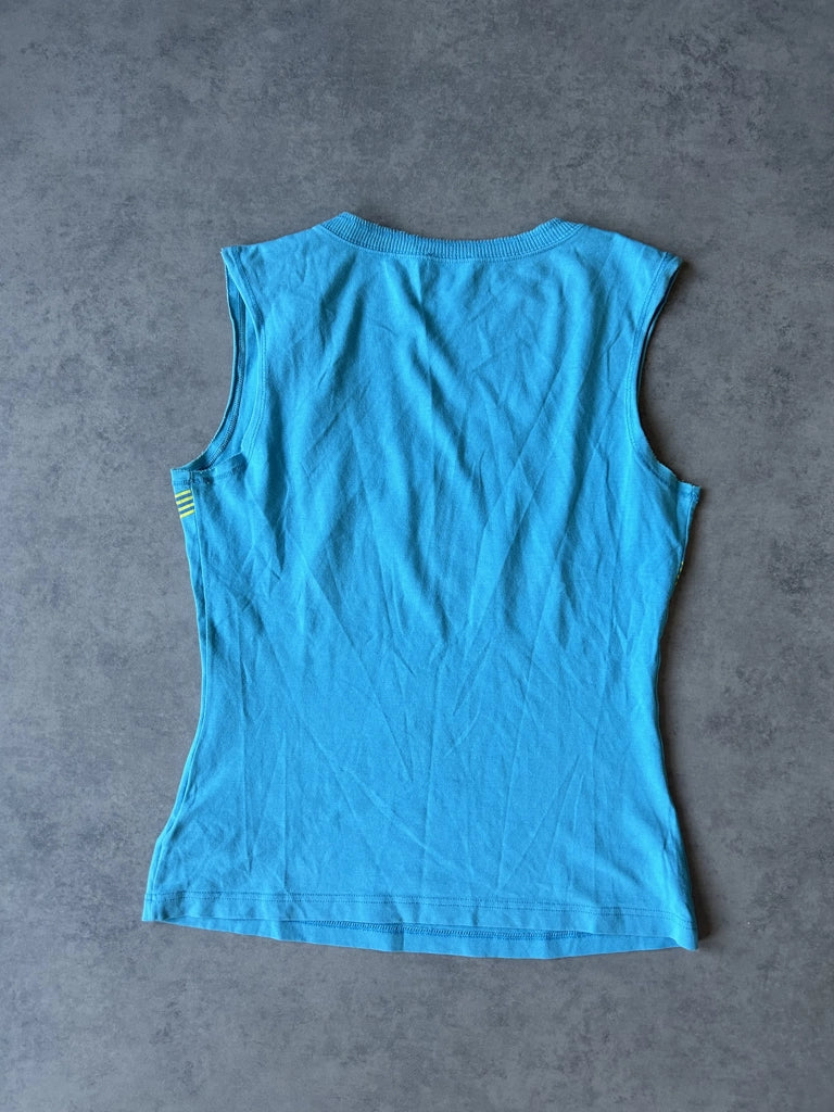 detail view, Dolce & Gabbana D&G Y2K Blue Top, vintage Y2K second hand piece, image 7
