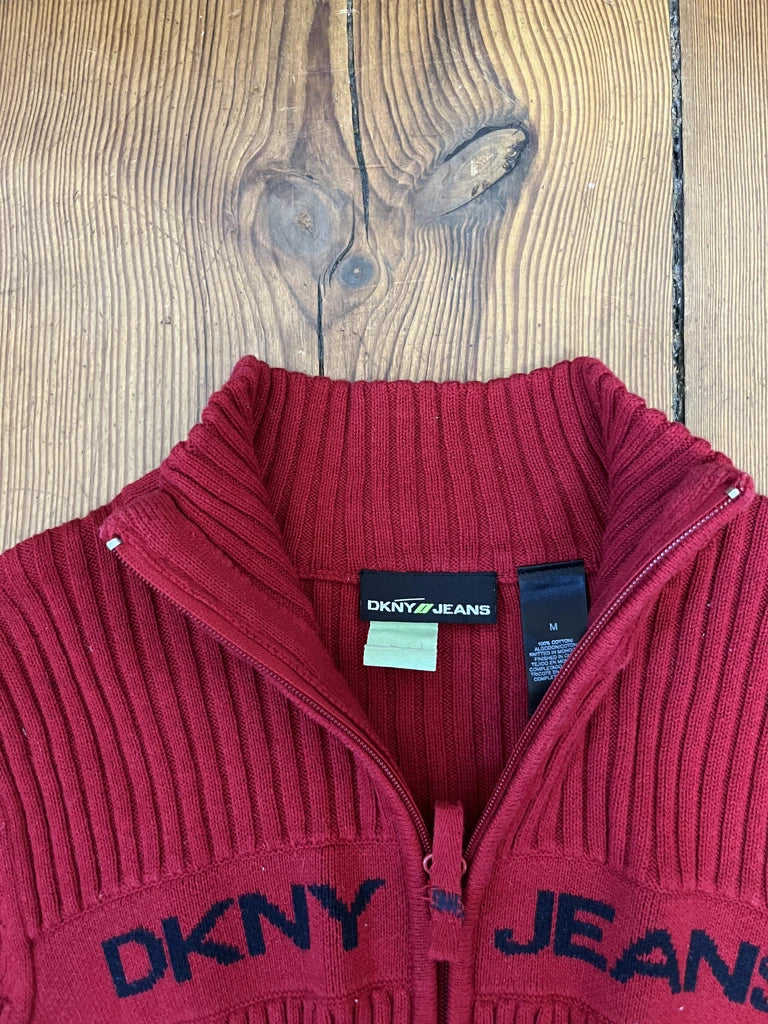 detail view, DKNY Jeans Collar sweater, vintage Y2K second hand piece, image 5