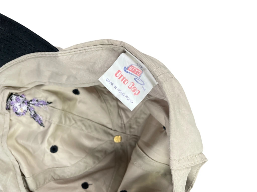 detail view, Otto Cap Beige and Black Playboy Cap (ONESIZE), vintage Y2K second hand piece, image 4