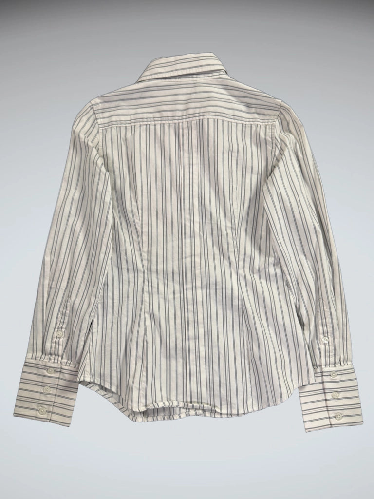 back view, Expression Classic Pinstripe Business Fitted Shirt, vintage Y2K second hand piece