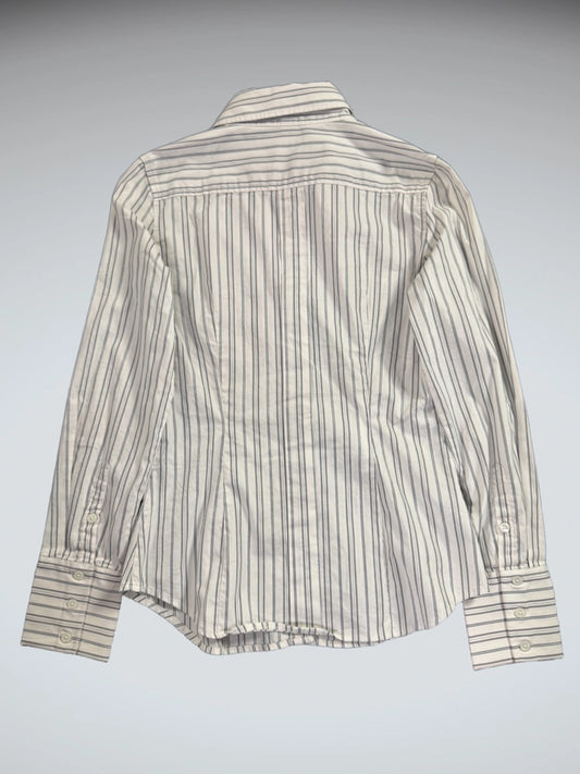 back view, Expression Classic Pinstripe Business Fitted Shirt, vintage Y2K second hand piece