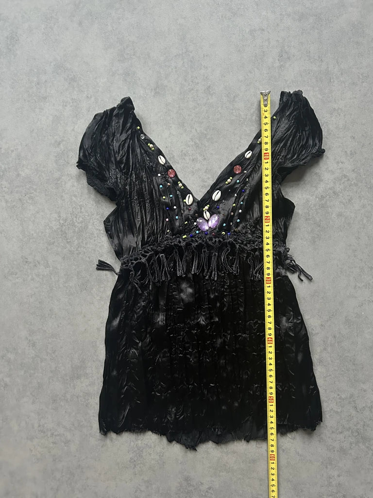 Black Silk Top (M)