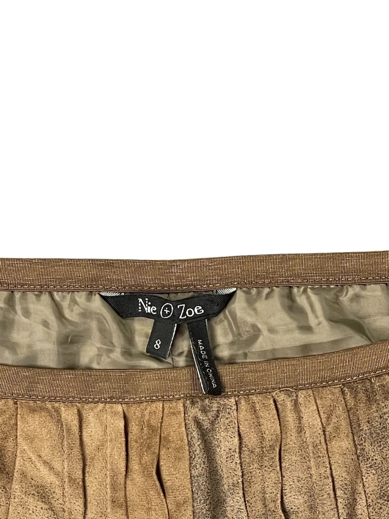 detail view, Nie + Zoe Earth-tone patterned skirt by Nic + Zoe, vintage Y2K second hand piece