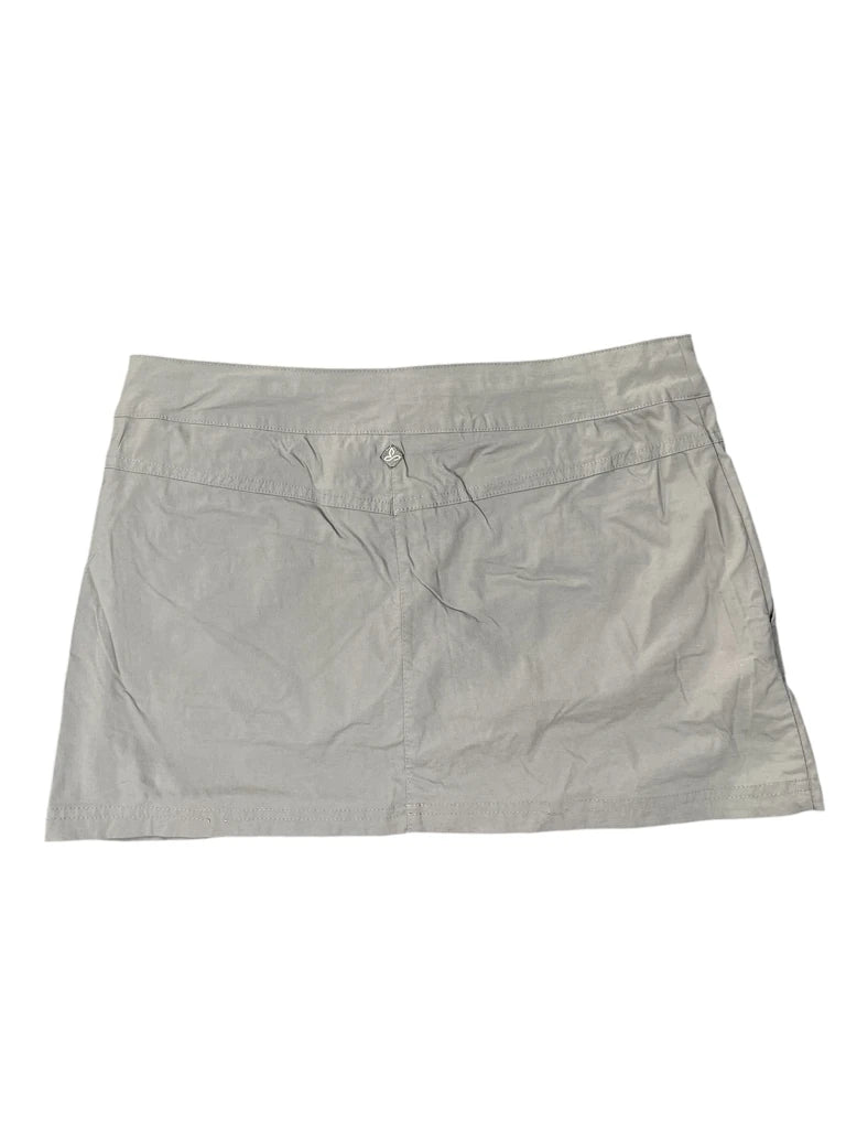 back view, Prana Grey Casual Chino Skirt, vintage Y2K second hand piece