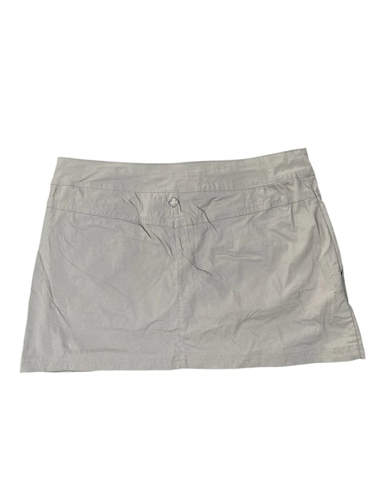 back view, Prana Grey Casual Chino Skirt, vintage Y2K second hand piece