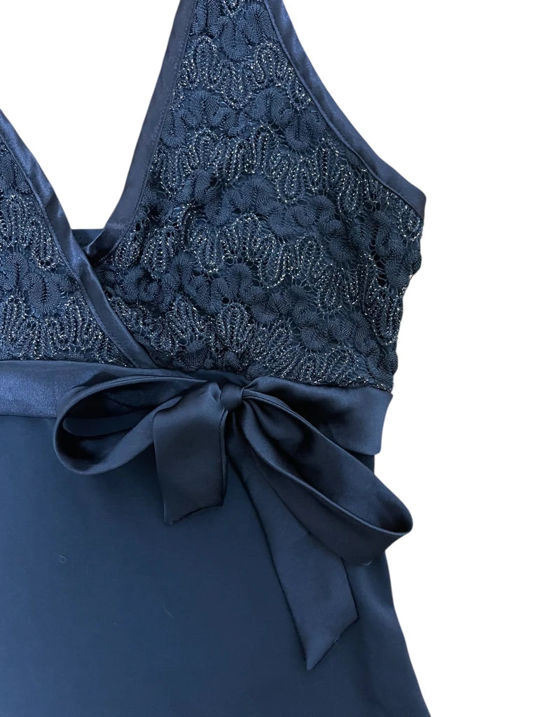 detail view, Three Pink Hearts Trixxi night charm – lace tie halter, vintage Y2K second hand piece, image 5