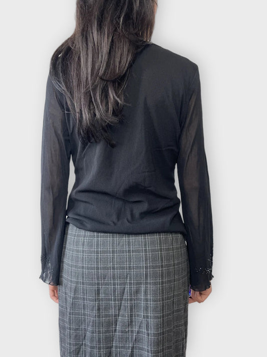 Long Sleeve Top with Tiny Beads (M)