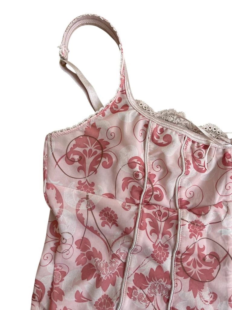 detail view, Bendon )versailles babe – pink corset cami (S?, vintage Y2K second hand piece, image 4