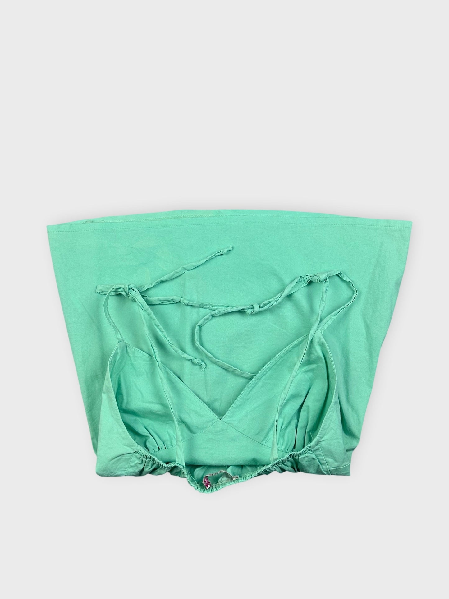 detail view, Chic Green Mini Dress with Adjustable Straps (XS) image
