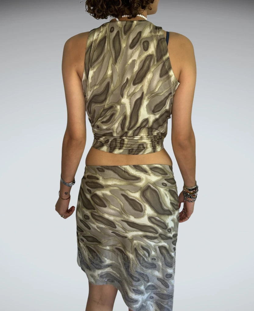 back view, Galasso by Monica 2000s Set, vintage Y2K second hand piece