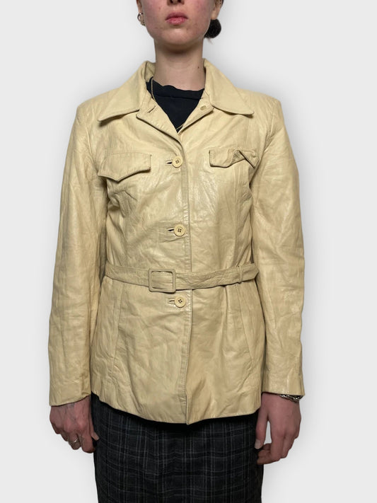 front view, Maska Leather Jacket, vintage Y2K second hand piece