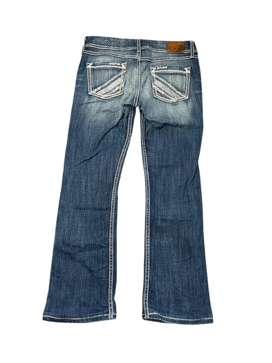 back view, BKE Sabrina Blue Bootcut Jeans, vintage Y2K second hand piece