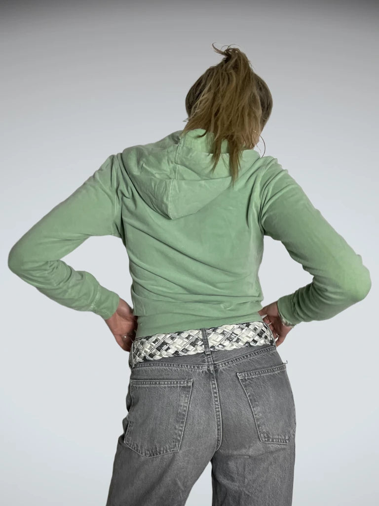 back view, Yes Miss Sweatshirt Jacket, vintage Y2K second hand piece
