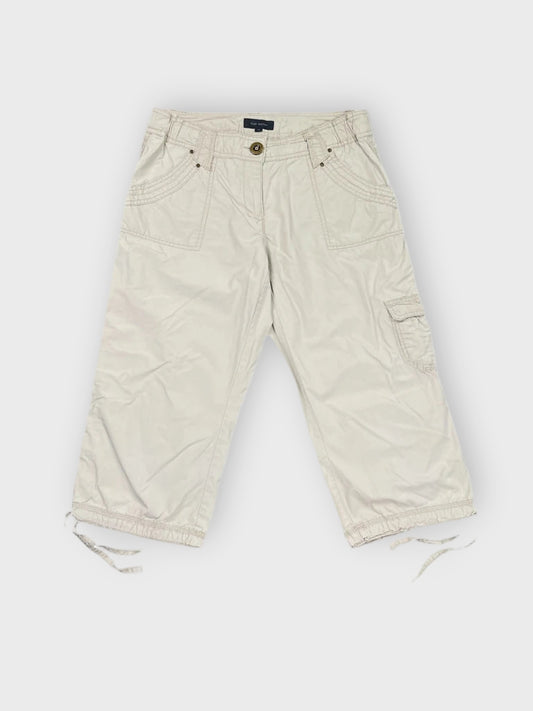 front view, Kiabi Beige Cropped Cargo Pants, vintage Y2K second hand piece
