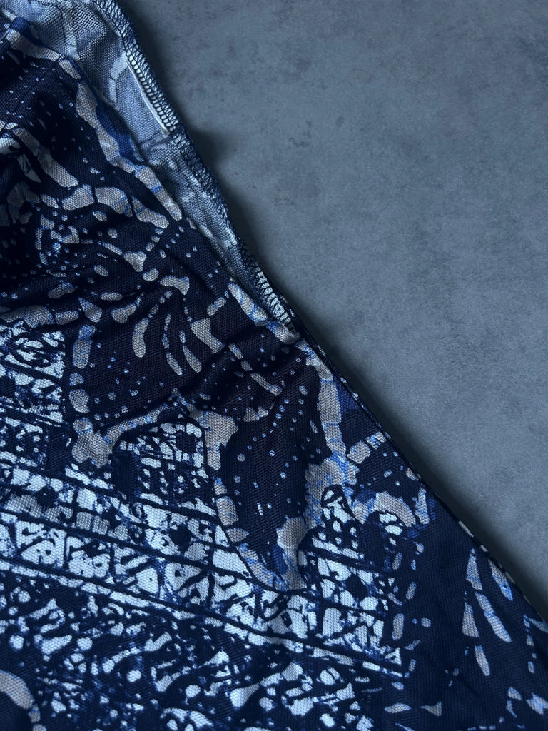 detail view, Marella Sport Y2K Blue Mesh Top, vintage Y2K second hand piece, image 4