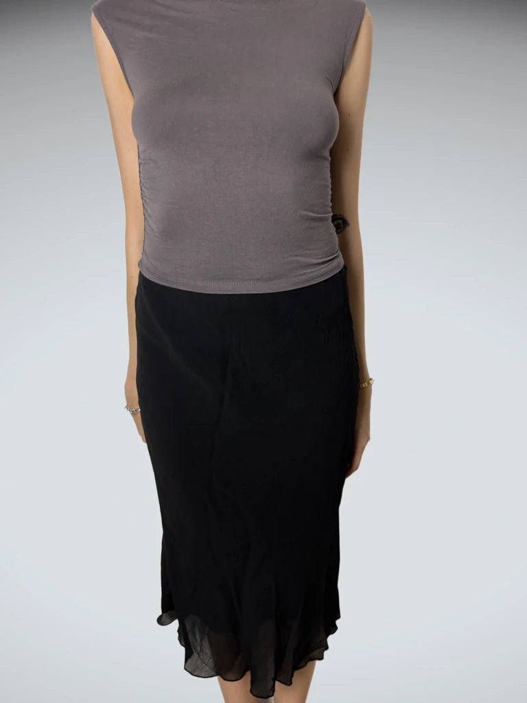 front view, Black Ballet Skirt, vintage Y2K second hand piece