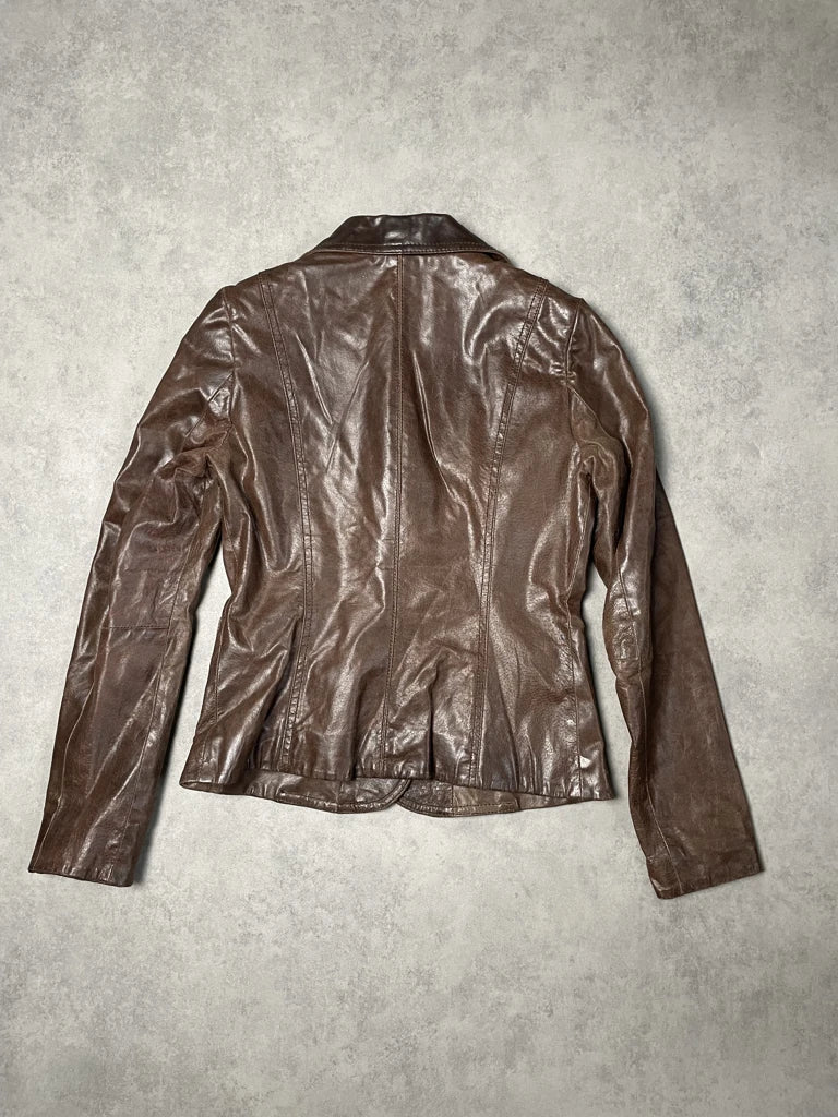 detail view, Blends Leather Jacket, vintage Y2K second hand piece, image 5