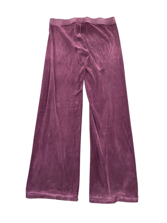 back view, Juicy Couture Royal Purple Velour Lounge Pants, vintage Y2K second hand piece