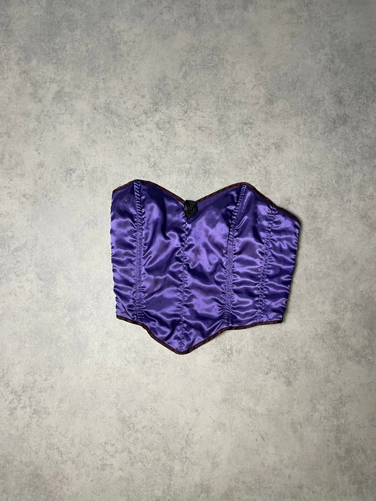 detail view, Purple Corset, vintage Y2K second hand piece, image 6