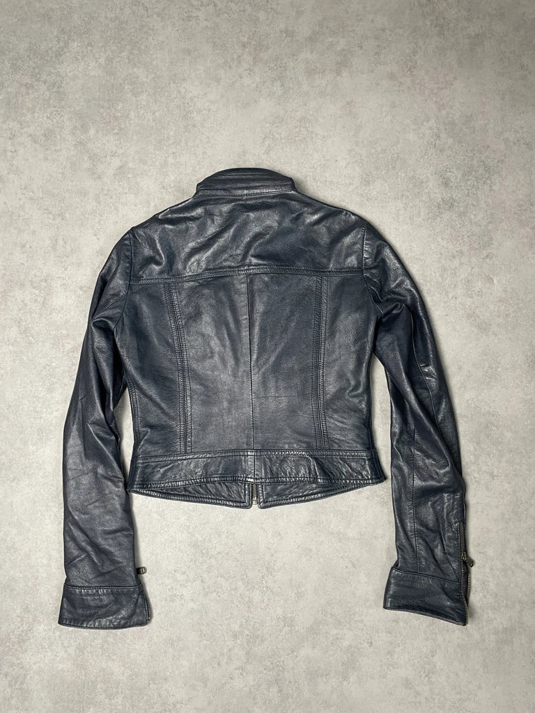detail view, Lust Blue Jacket, vintage Y2K second hand piece, image 5