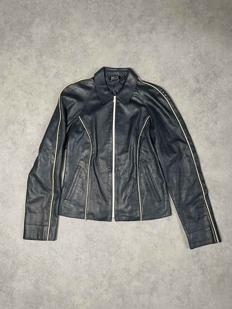 detail view, Greta Beck Leather Jacket, vintage Y2K second hand piece, image 6