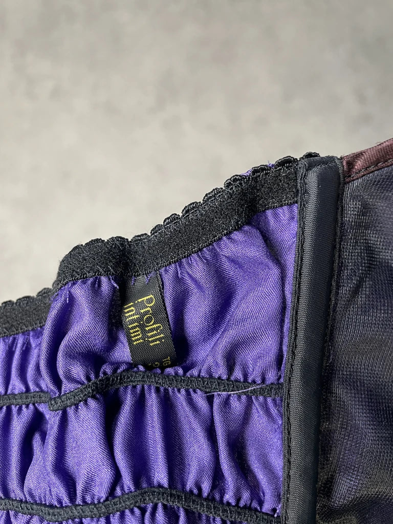 detail view, Purple Corset, vintage Y2K second hand piece