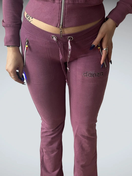 Y2K Purple Sweatpants Set (S)