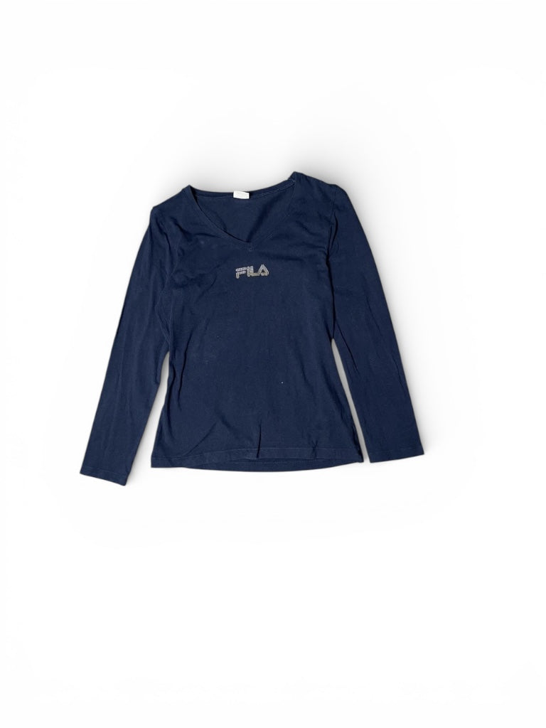 front view, Fila Long Sleeve Top, vintage Y2K second hand piece