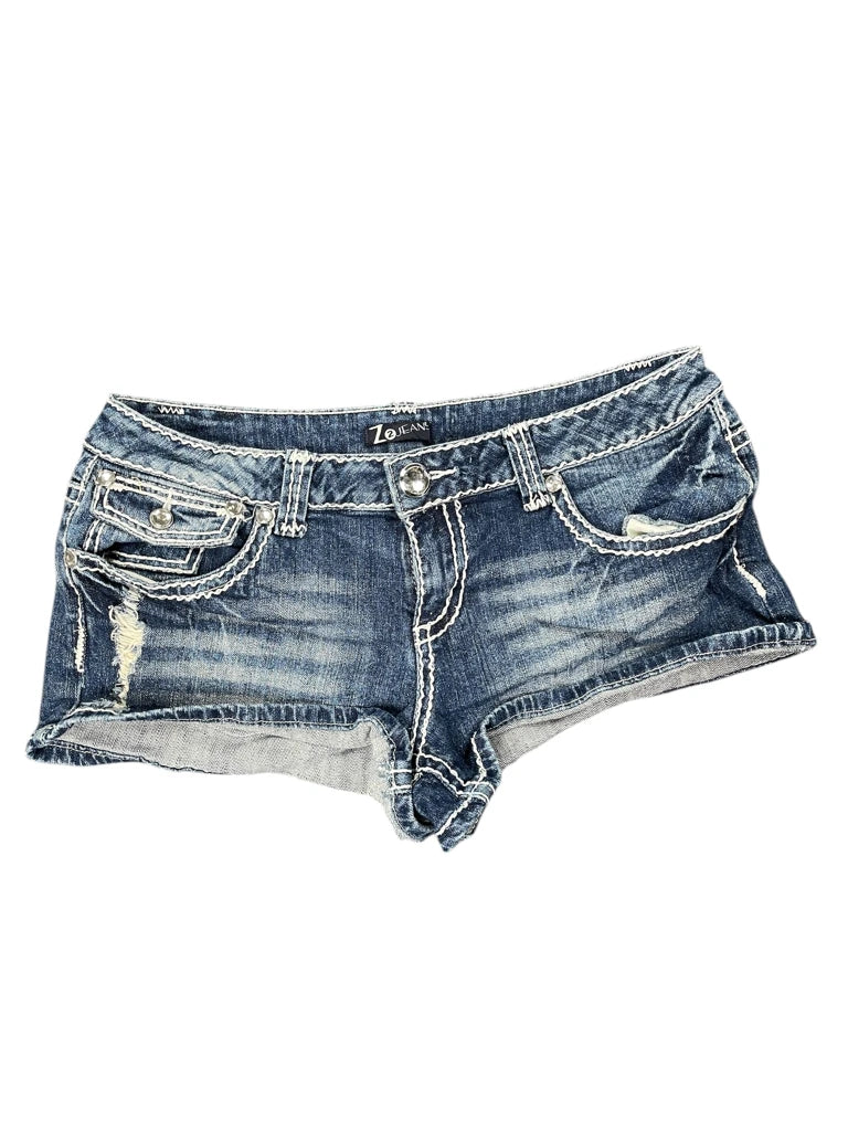 detail view, Z Jeans Embellished Pocket Denim Hotpants, vintage Y2K second hand piece