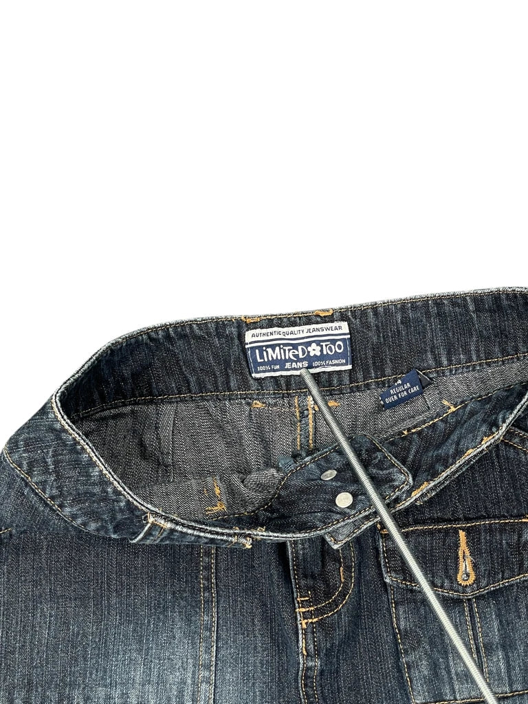 detail view, Limited Datoo Dark Wash Pocket Denim Maxi Skirt, vintage Y2K second hand piece
