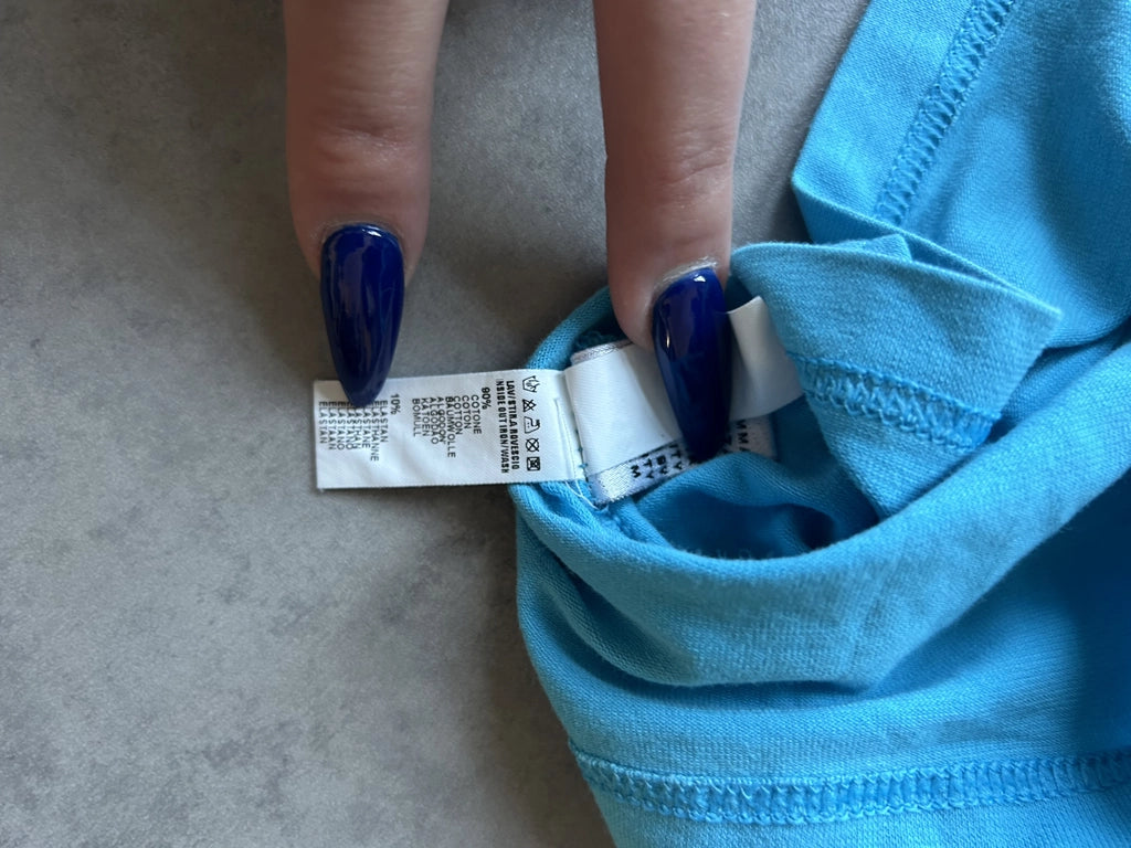 detail view, Dolce & Gabbana D&G Y2K Blue Top, vintage Y2K second hand piece, image 4