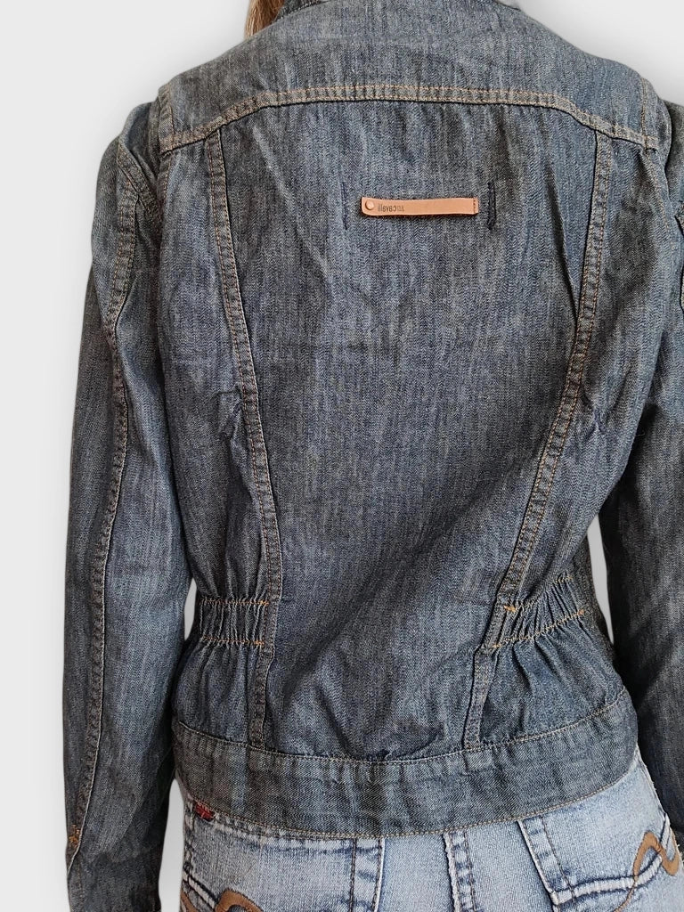 back view, Just Cavalli Denim Jacket, vintage Y2K second hand piece