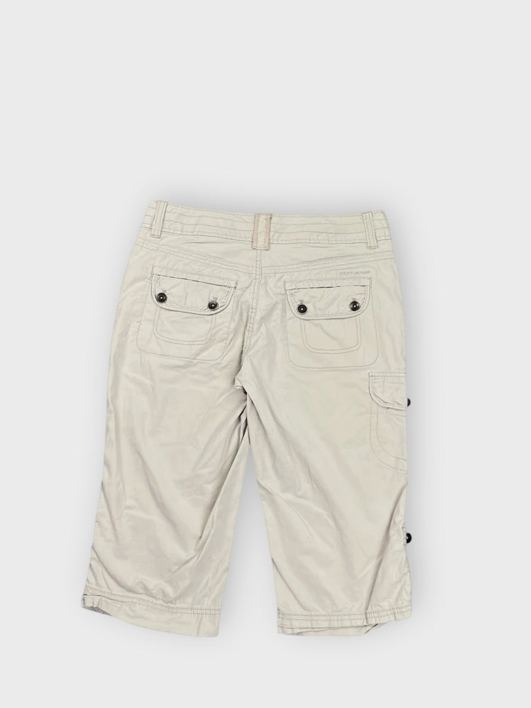 back view, DKNY Light Grey Utility Shorts, vintage Y2K second hand piece