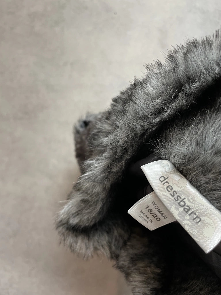 Y2K Faux Fur Gilet in Soft Beige (M)
