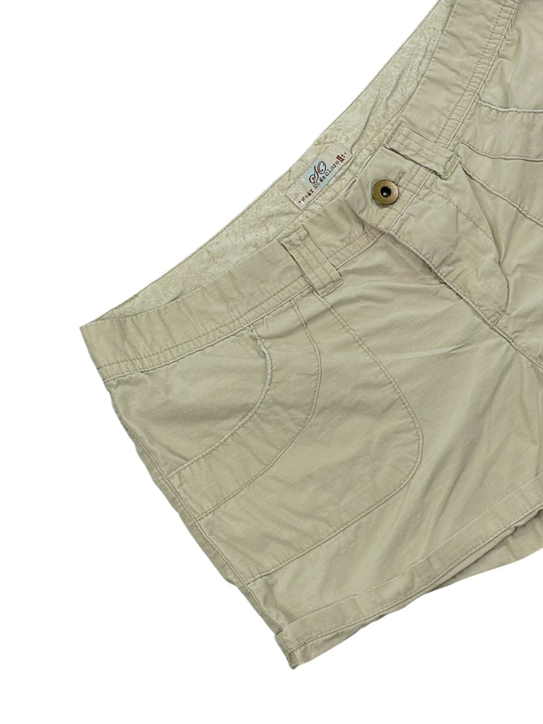 detail view, BQ Beige Casual Cotton Mini Skirt, vintage Y2K second hand piece, image 4