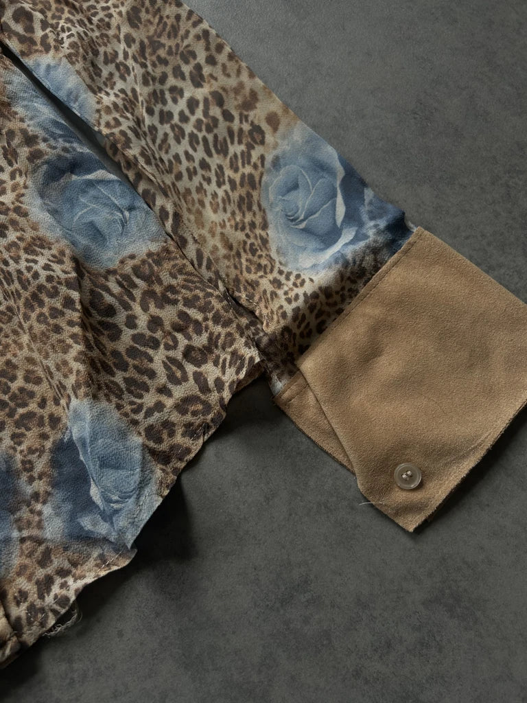 detail view, Mixer Leopard Button-Up, vintage Y2K second hand piece, image 4