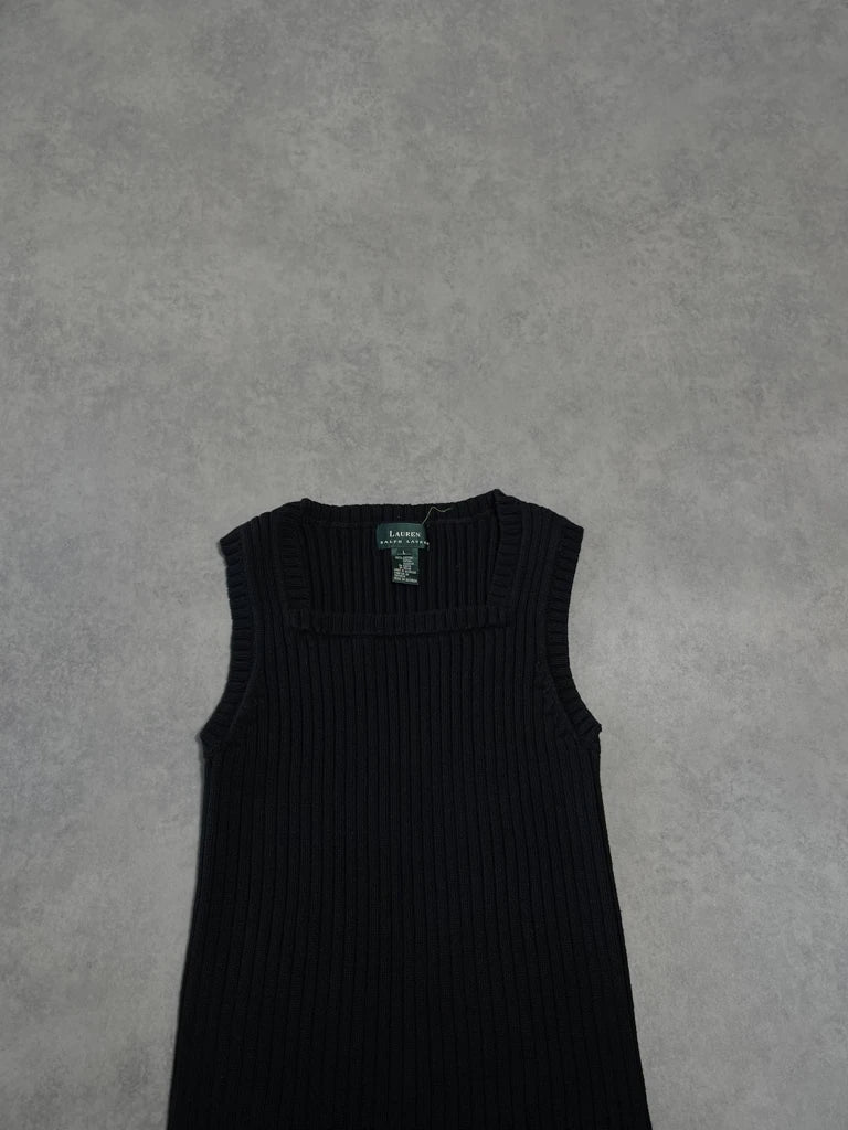 detail view, Polo Ralph Lauren Ralph Lauren Sleeveless Jumper, vintage Y2K second hand piece